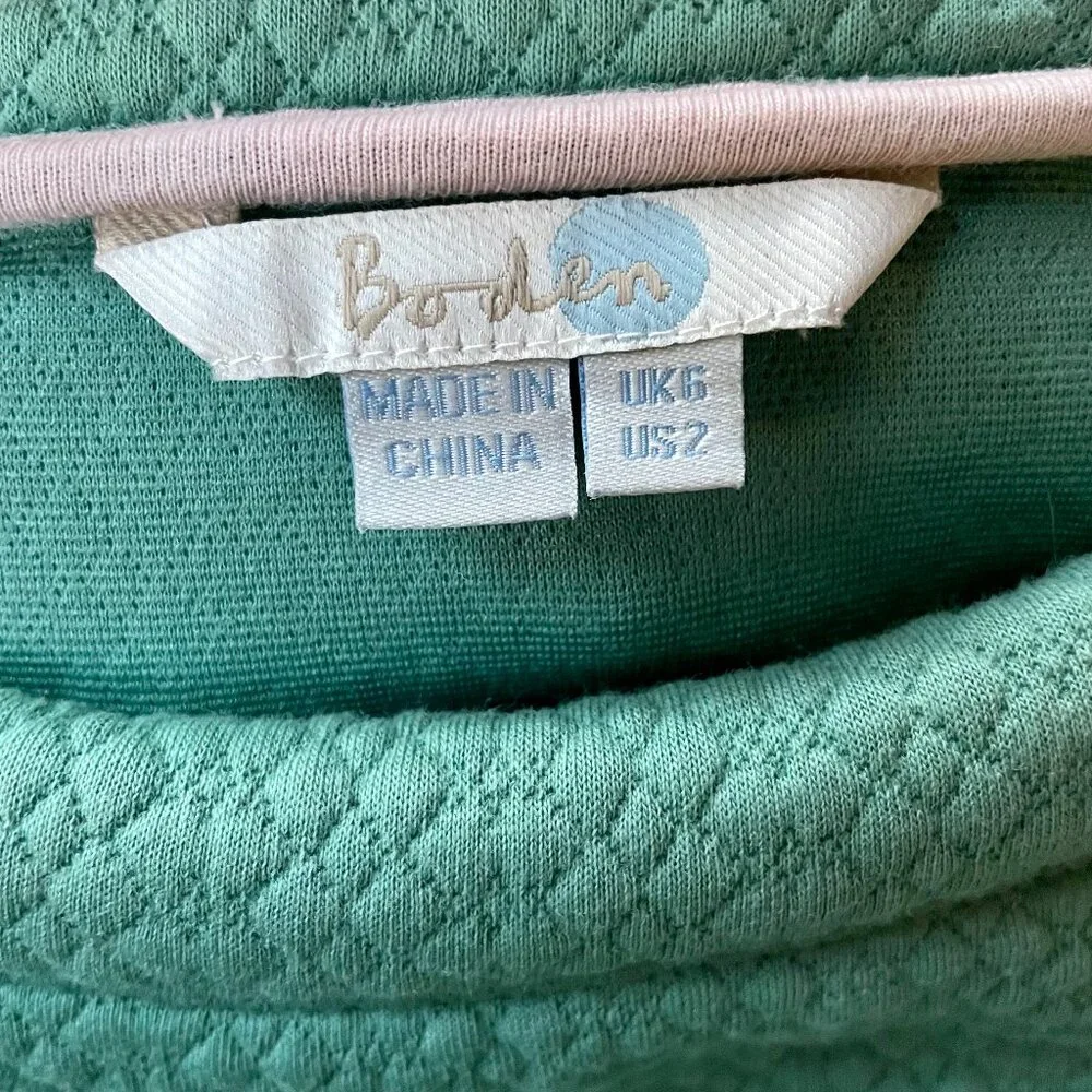 Boden Women's Long Sleeve Green Shirt, US 2 - Picture 4 of 9